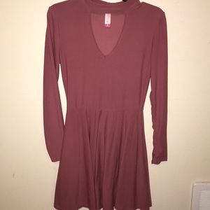 This is a dark pink dress